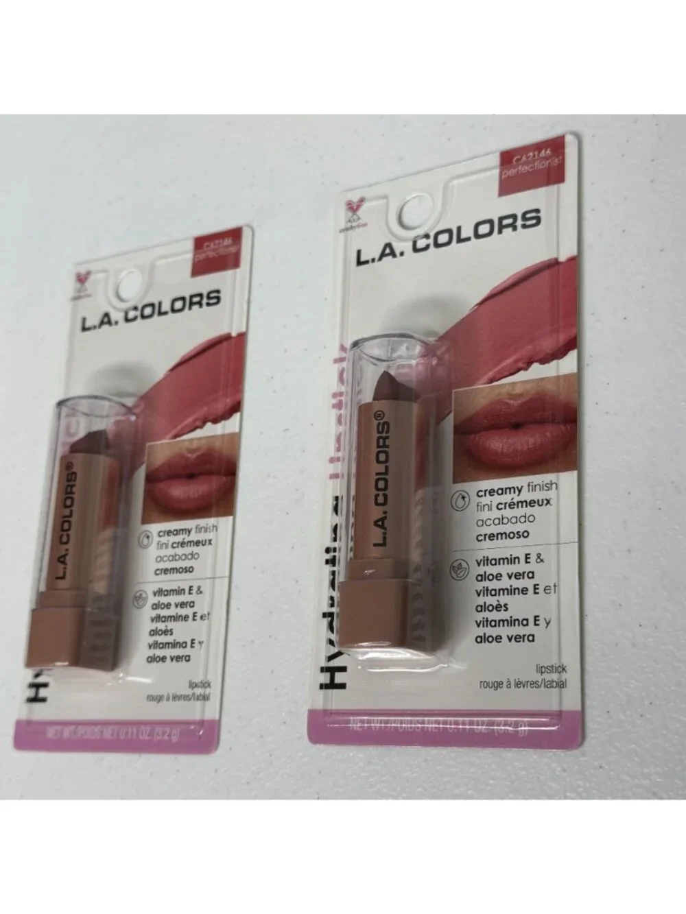 LA Colors Lipstick 2 Pack Nude Cream